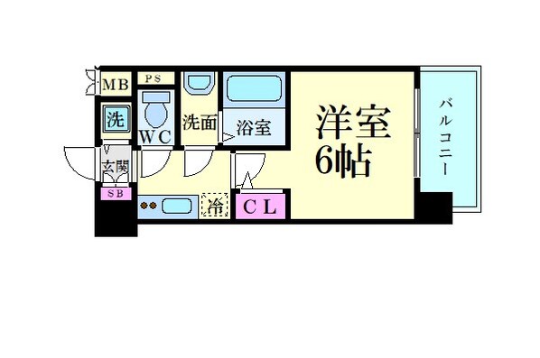 中崎町駅 徒歩5分 4階の物件間取画像